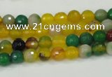 CAA708 15.5 inches 6mm faceted round fire crackle agate beads