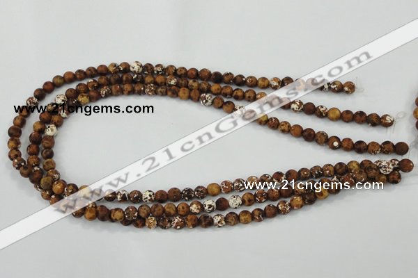CAA749 15.5 inches 6mm round wooden agate beads wholesale