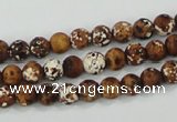 CAA750 15.5 inches 8mm round wooden agate beads wholesale
