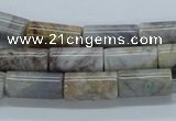 CAB133 15.5 inches 8*16mm column bamboo leaf agate beads