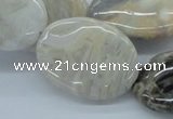 CAB151 15.5 inches 22*30mm oval bamboo leaf agate beads