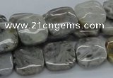 CAB153 15.5 inches 14*14mm square bamboo leaf agate beads