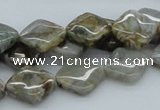 CAB154 15.5 inches 12*12mm diamond bamboo leaf agate beads