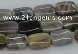 CAB157 15.5 inches 10*14mm rectangle bamboo leaf agate beads