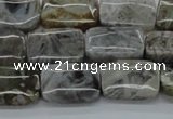 CAB158 15.5 inches 13*18mm rectangle bamboo leaf agate beads