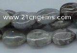 CAB160 15.5 inches 12*16mm flat teardrop bamboo leaf agate beads