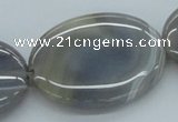 CAB355 15.5 inches 30*40mm oval grey agate gemstone beads wholesale