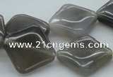 CAB361 15.5 inches 20*20mm diamond grey agate gemstone beads