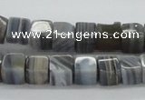 CAB363 15.5 inches 8*8mm cube grey agate gemstone beads wholesale