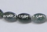 CAB390 15.5 inches 10*15mm rice moss agate gemstone beads wholesale