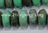 CAB46 15.5 inches 11*20mm faceted rondelle green grass agate beads