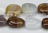 CAB604 15.5 inches 15*20mm freeform mexican agate gemstone beads wholesale
