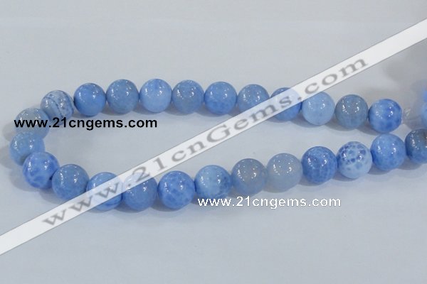 CAB649 15.5 inches 16mm round fire crackle agate beads wholesale