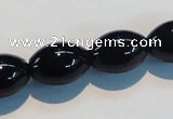 CAB818 15.5 inches 13*18mm rice black agate gemstone beads wholesale