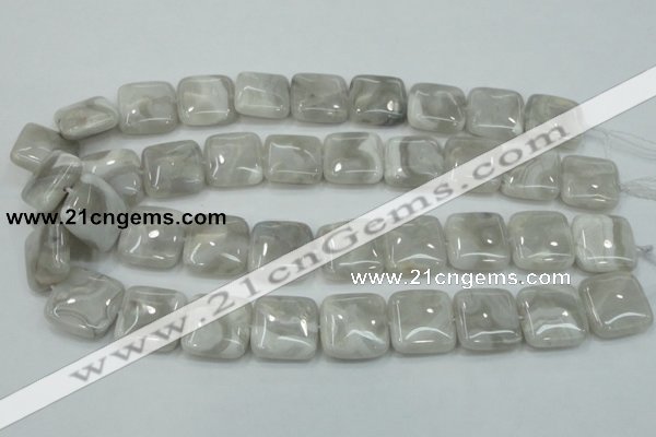 CAB920 15.5 inches 20*20mm square natural crazy agate beads wholesale