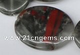 CAF04 15.5 inches 30*40mm oval African bloodstone beads