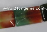 CAG1054 15.5 inches 20*30mm rectangle rainbow agate beads