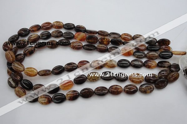 CAG1463 15.5 inches 10*14mm oval dragon veins agate beads