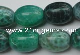 CAG1621 15.5 inches 15*20mm egg-shaped peafowl agate gemstone beads