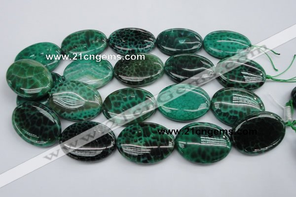 CAG1623 15.5 inches 30*40mm oval peafowl agate gemstone beads