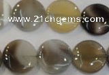 CAG2437 15.5 inches 16mm flat round Chinese botswana agate beads