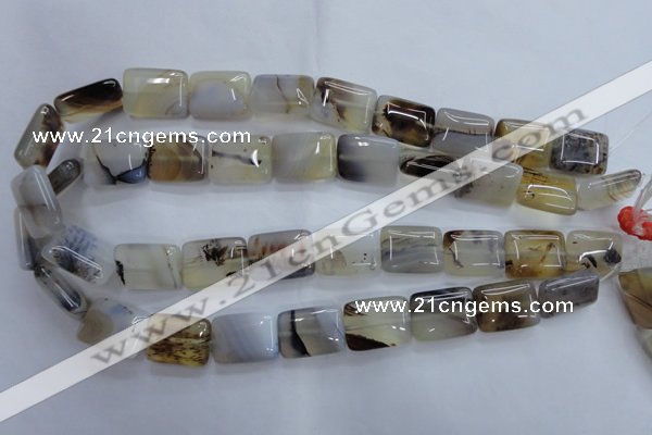 CAG3344 15.5 inches 15*20mm rectangle natural grey agate beads