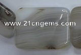 CAG3348 15.5 inches 30*40mm rectangle natural grey agate beads