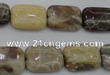 CAG3892 15.5 inches 13*18mm rectangle chrysanthemum agate beads