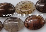CAG4073 15.5 inches 18*25mm oval dragon veins agate beads