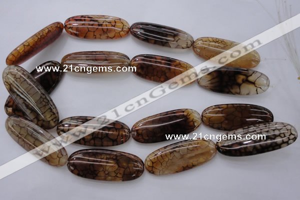 CAG4075 15.5 inches 20*50mm oval dragon veins agate beads