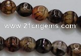 CAG4141 15.5 inches 8*8mm pumpkin dragon veins agate beads