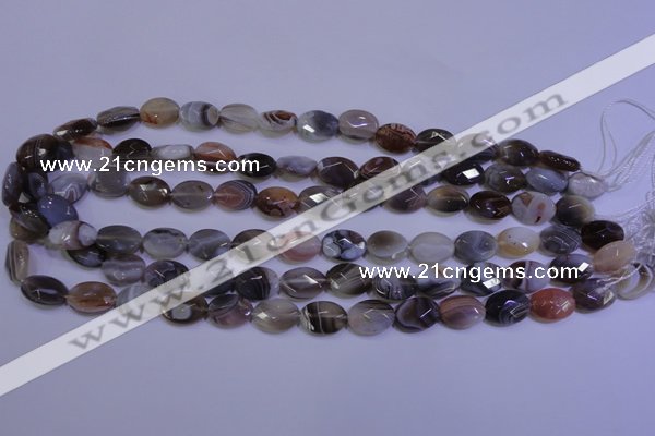 CAG4462 15.5 inches 10*14mm faceted oval botswana agate beads