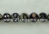 CAG451 15.5 inches 14mm faceted round agate beads Wholesale
