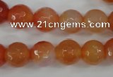 CAG4551 15.5 inches 12mm faceted round agate beads wholesale