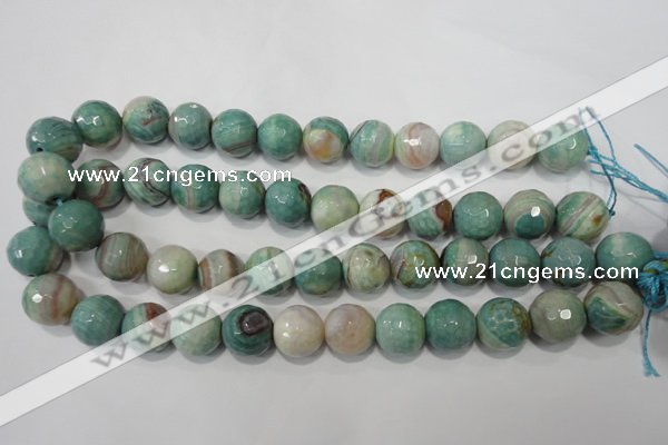 CAG4580 15.5 inches 16mm faceted round fire crackle agate beads