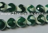 CAG4701 15.5 inches 10mm faceted round tibetan agate beads wholesale