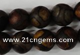 CAG4767 15 inches 14mm round tibetan agate beads wholesale