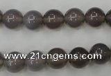 CAG4772 15 inches 10mm round grey agate beads wholesale