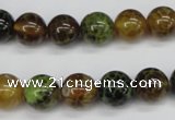 CAG4833 15 inches 10mm round dragon veins agate beads wholesale