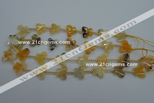 CAG5376 15.5 inches 16*20mm carved butterfly dragon veins agate beads