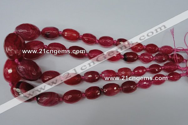 CAG5404 10*14mm – 20*30mm faceted drum dragon veins agate beads