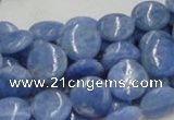 CAG559 16 inches 12mm flat round blue agate gemstone beads wholesale