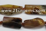 CAG5637 15 inches 13*20mm - 15*35mm faceted nuggets agate beads