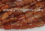 CAG568 15.5 inches 8*10mm rectangle natural fire agate beads