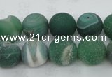 CAG5929 15 inches 14mm round matte druzy agate beads wholesale