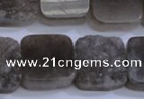 CAG5987 15.5 inches 20*20mm square grey agate gemstone beads