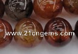 CAG6051 15.5 inches 20mm round dragon veins agate beads