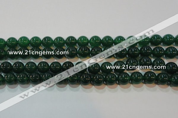 CAG6607 15.5 inches 12mm round green agate gemstone beads