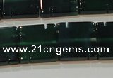 CAG6638 15.5 inches 14*14mm square green agate gemstone beads