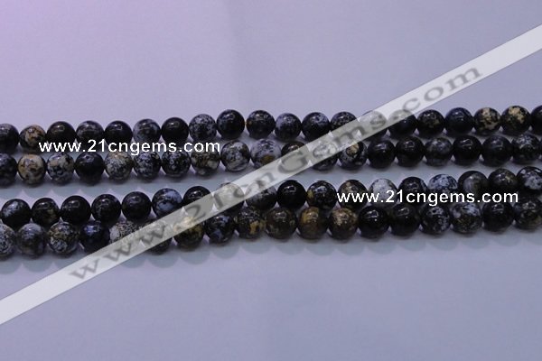 CAG6651 15.5 inches 6mm round blue ocean agate gemstone beads